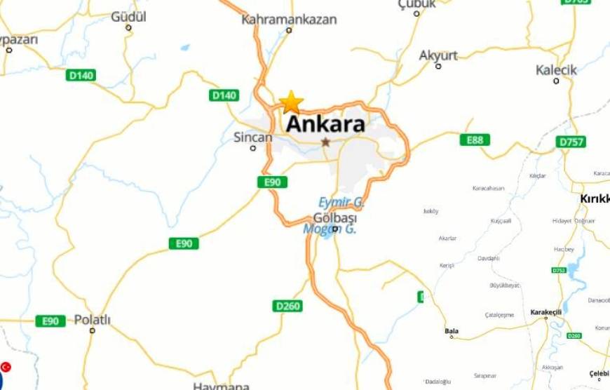 Ankara'da 3.5 büyüklüğünde deprem