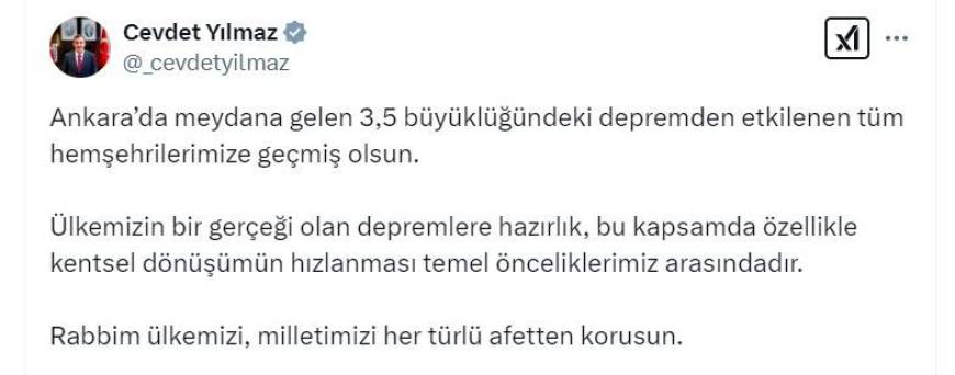 Ankara'da 3.5 büyüklüğünde deprem (2)