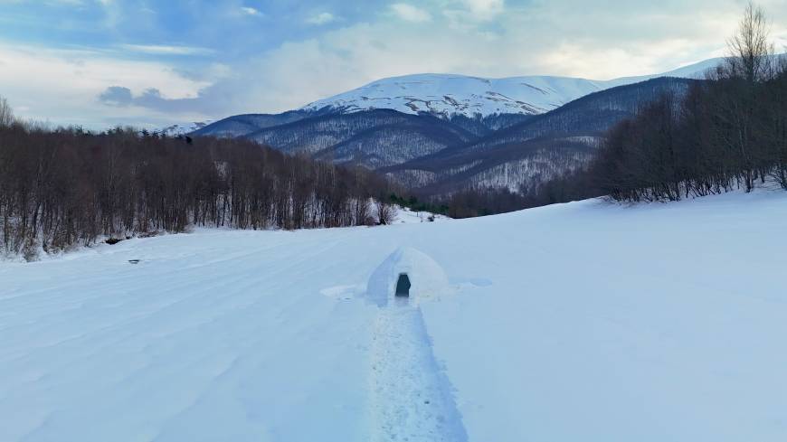 Samsun'da 'iglu ev' yaptılar