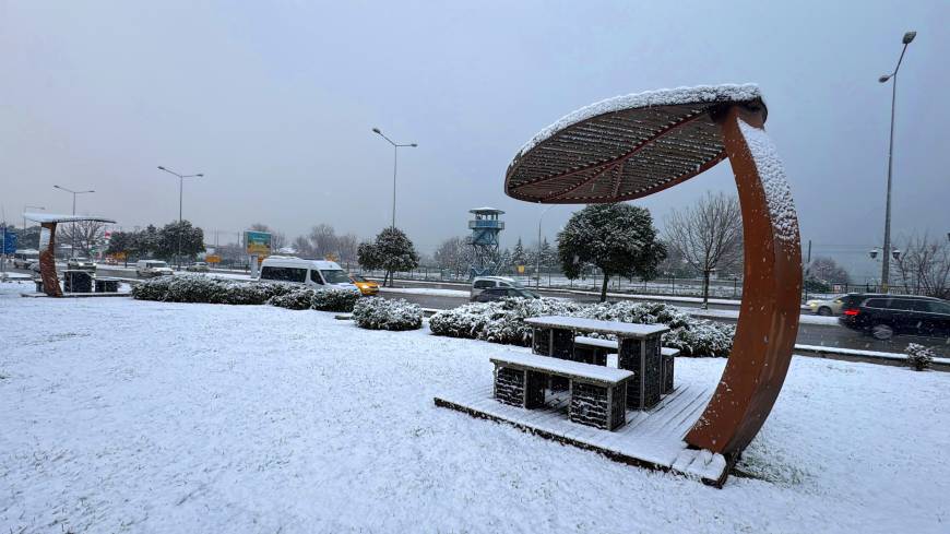 Samsun'da kar yağışı etkili oldu