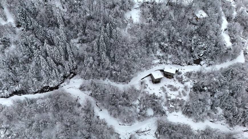 Karadeniz'de kar güzelliği dron kamerasında/Ek fotoğraflar