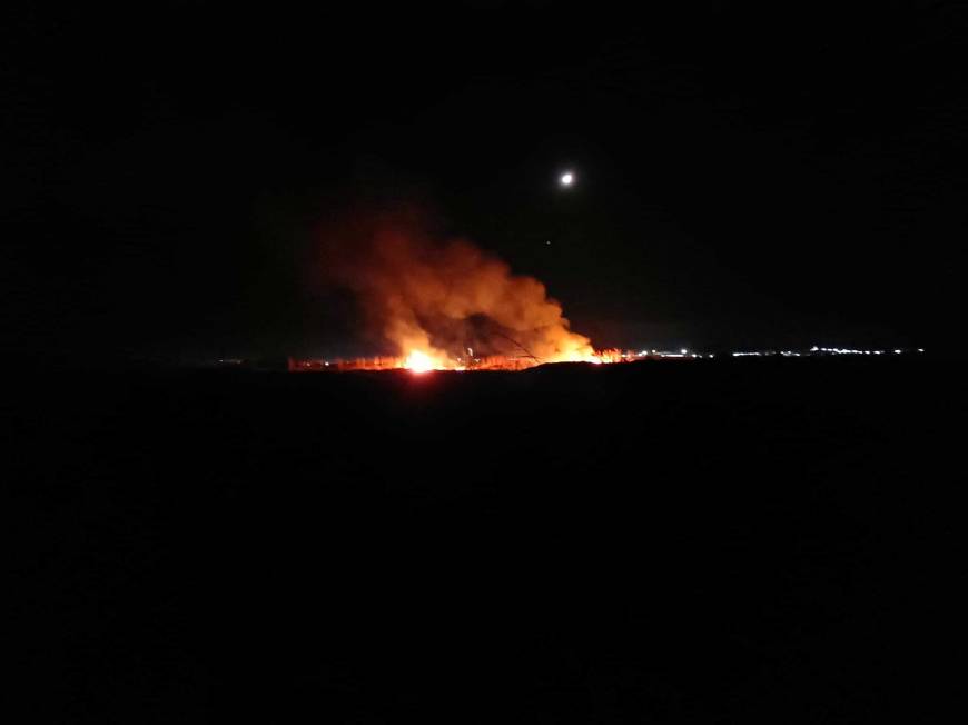 Hatay'da sazlık yangını