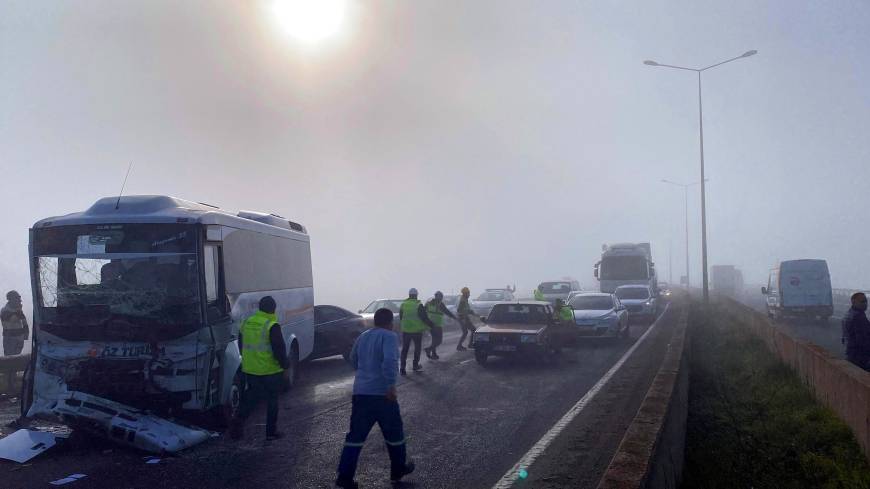  Tekirdağ'da siste zincirleme kaza: 7 yaralı