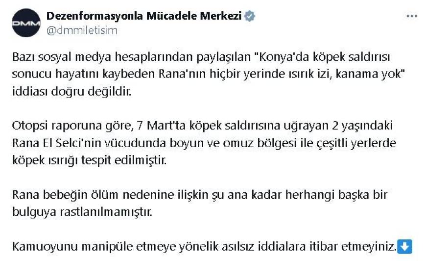 DMM'den köpek saldırısında ölen Rana'ya ilişkin açıklama