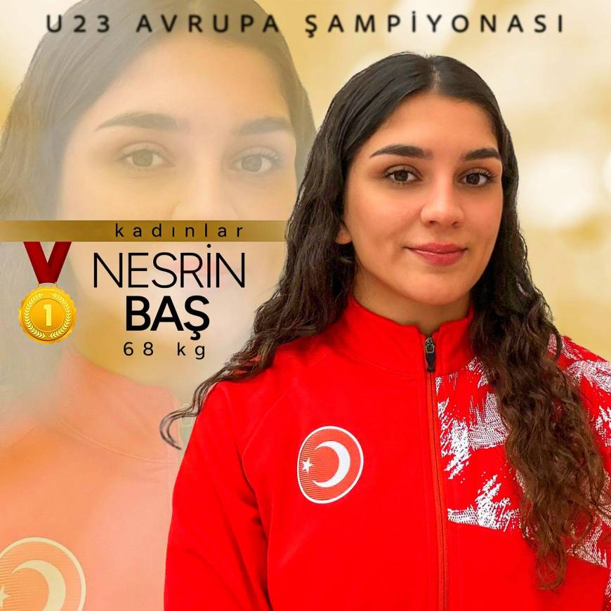 Nesrin Baş, U23 Avrupa Güreş Şampiyonası’nda 68 kilogramda altın madalyanın sahibi oldu