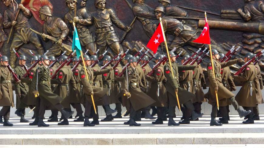 Şehitler Abidesi'ndeki 18 Mart törenlerinin genel provası yapıldı