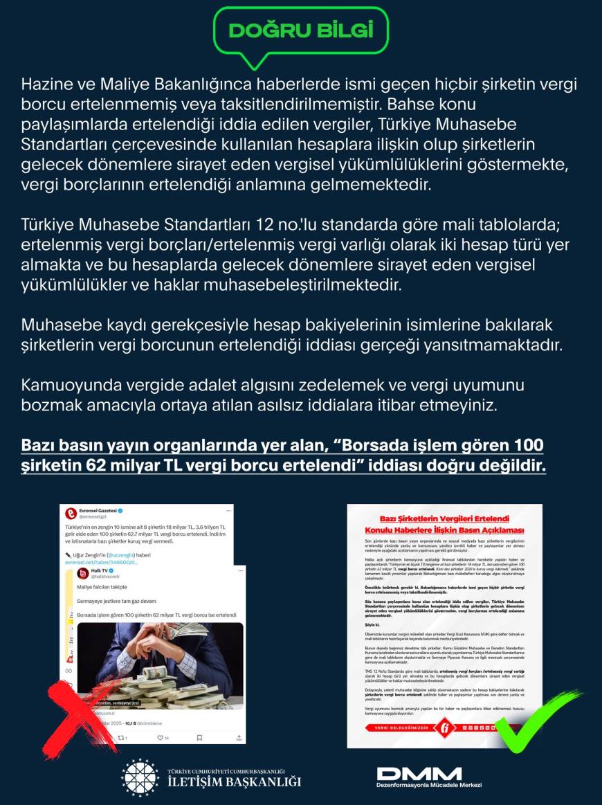 DMM'den 'vergi borcu' açıklaması