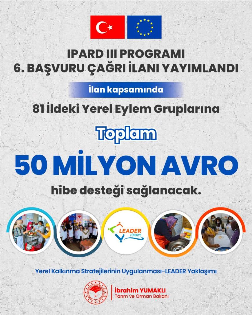Yerel eylem gruplarına 50 milyon avro destek
