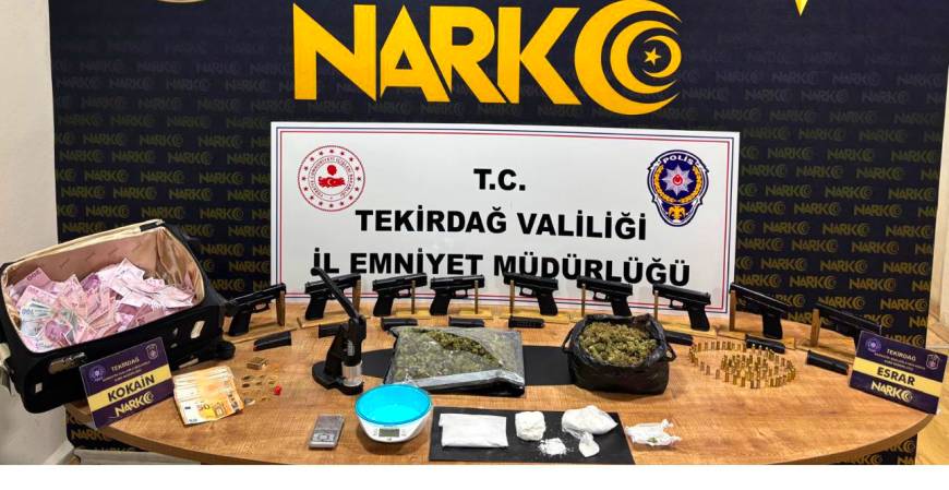 Tekirdağ'daki 'uyuşturucu ve silah' operasyonunda 2 tutuklama