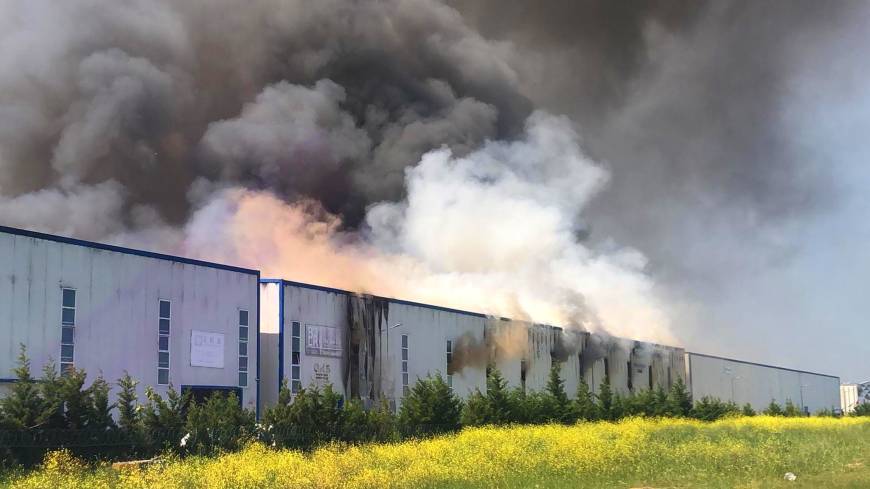 Tekirdağ'da fabrika yangını