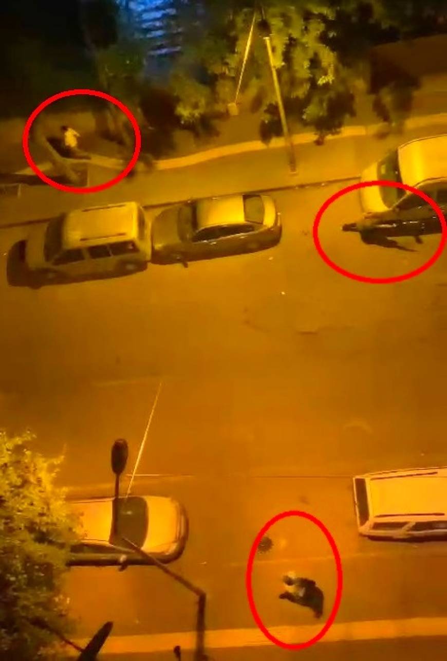 Diyarbakır’da 2 kişinin yaralandığı silahlı kavga kamerada