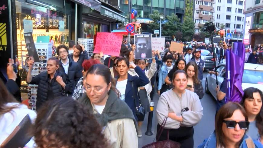İstanbul - Şişli’de kadınlar öldürülen Bahar Aksu için yürüdü