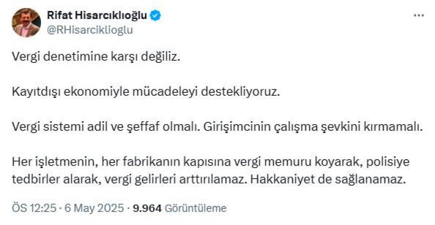 TOBB Başkanı Hisarcıklıoğlu: Kayıt dışı ekonomiyle mücadeleyi destekliyoruz