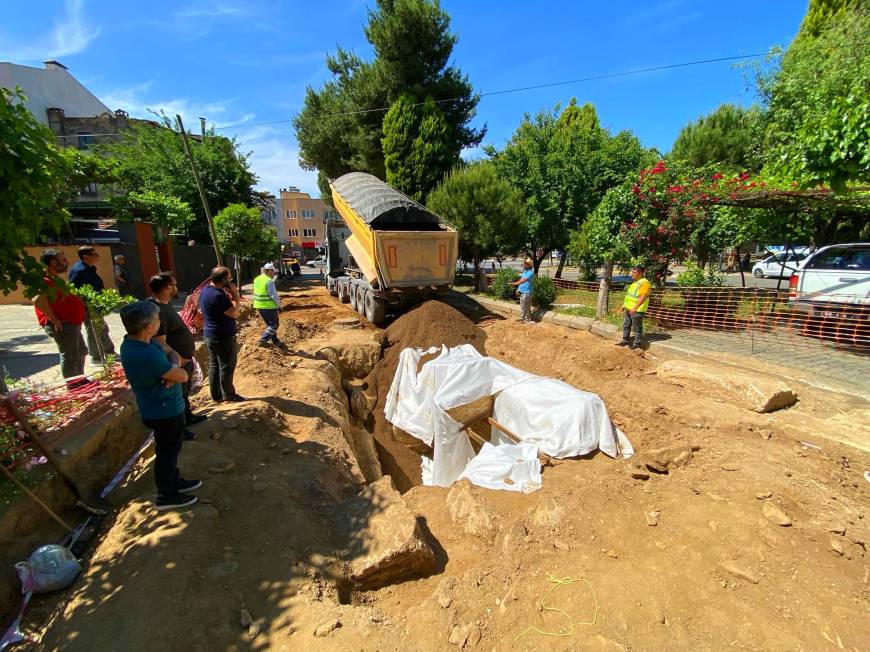 Aydın'da bulunan oda mezarın üstü kapatıldı