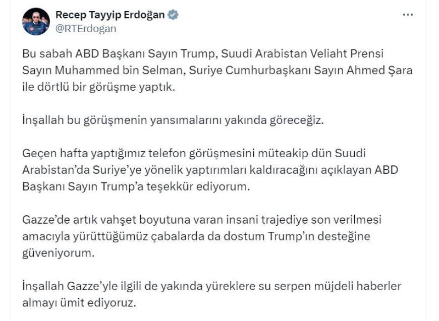 Cumhurbaşkanı Erdoğan, ABD, Suudi Arabistan ve Suriye liderleriyle görüştü (2)