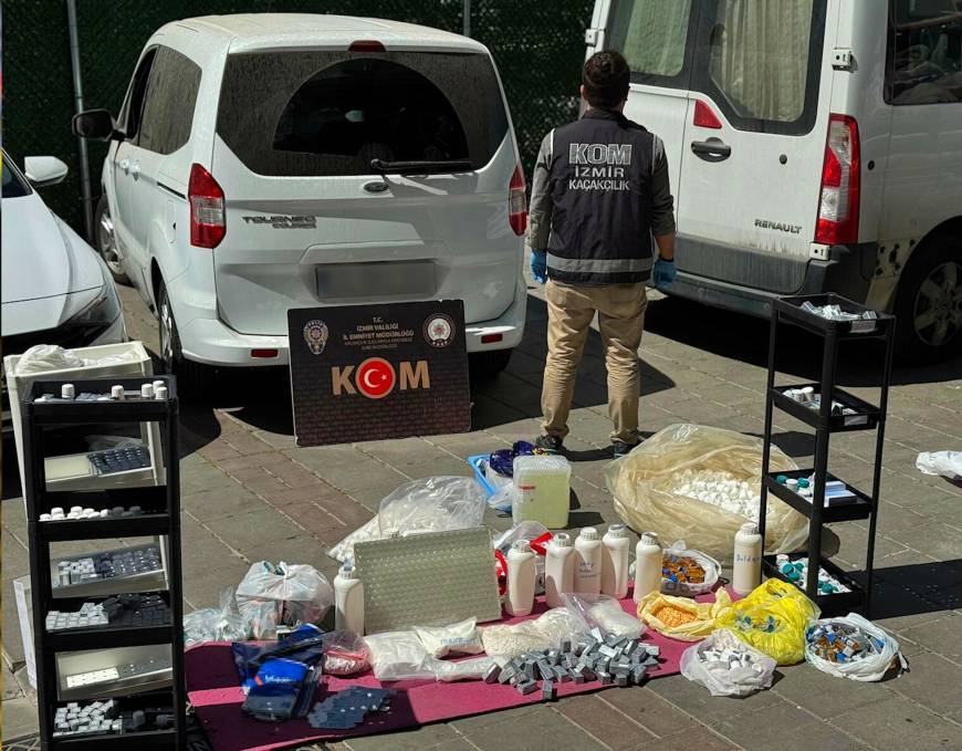 İzmir'de sahte vücut geliştirme ilaçları ele geçirildi: 1 tutuklama